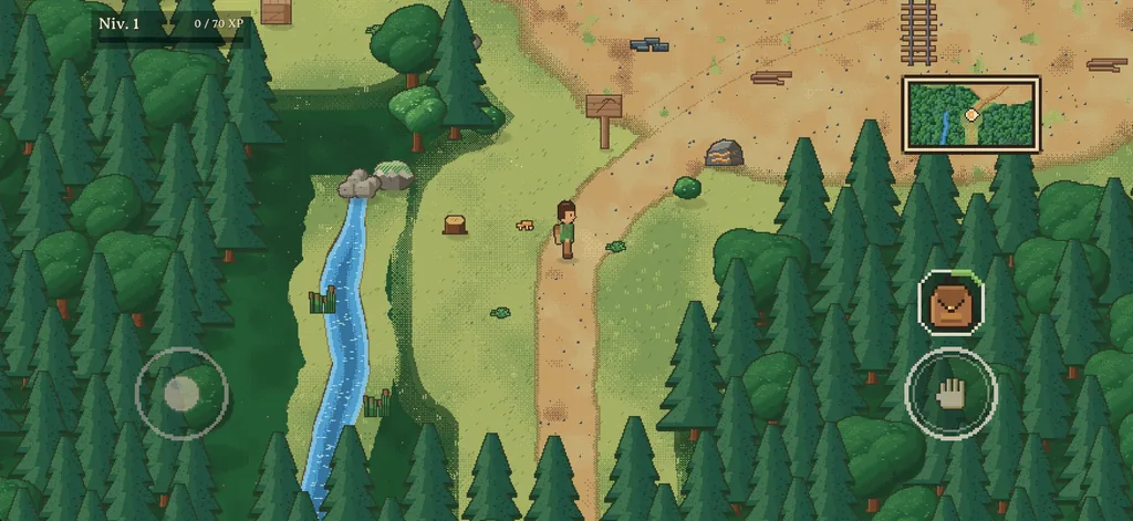 Arriving at the Old Mine, near a waterfall.